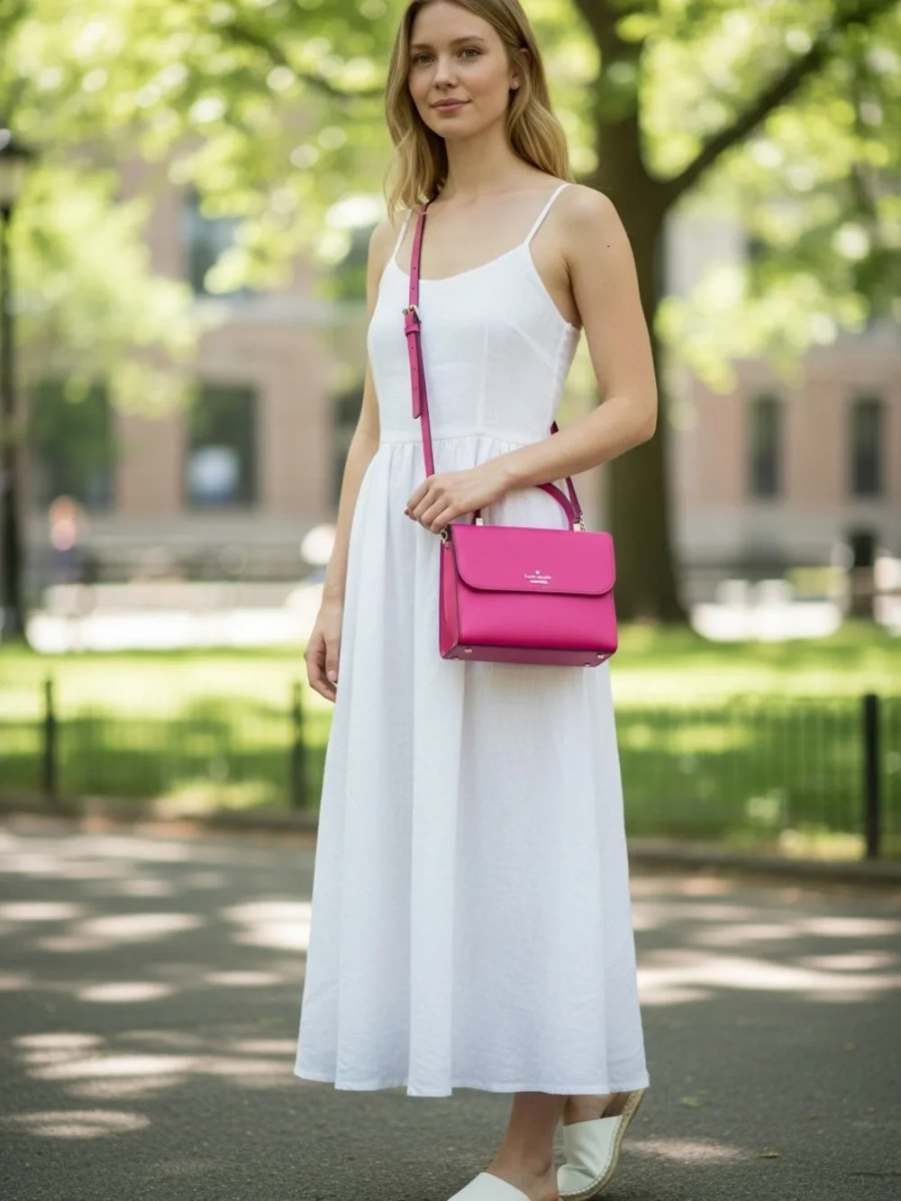 KATE SPADE Cedar Street Mini Nora Hot Pink Crossbody Satchel